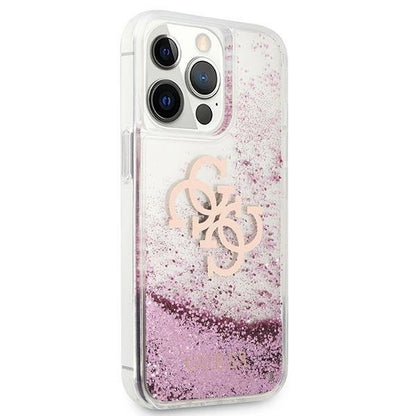 Guess GUHCP13XLG4GPI iPhone 13 Pro Max 6,7" różowy/pink hardcase 4G Big Liquid Glitter_3