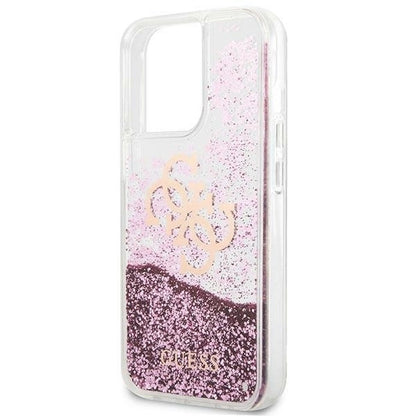 Guess GUHCP13XLG4GPI iPhone 13 Pro Max 6,7" różowy/pink hardcase 4G Big Liquid Glitter_5