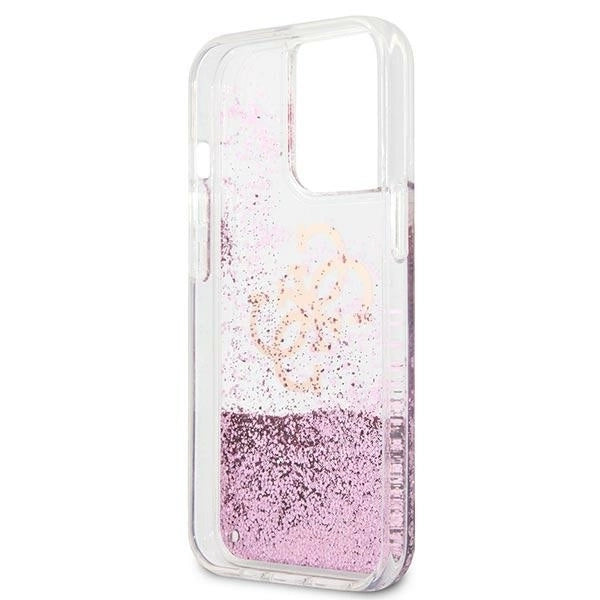Guess GUHCP13XLG4GPI iPhone 13 Pro Max 6,7" różowy/pink hardcase 4G Big Liquid Glitter_6