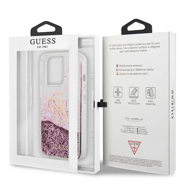 Guess GUHCP13XLG4GPI iPhone 13 Pro Max 6,7" różowy/pink hardcase 4G Big Liquid Glitter_7