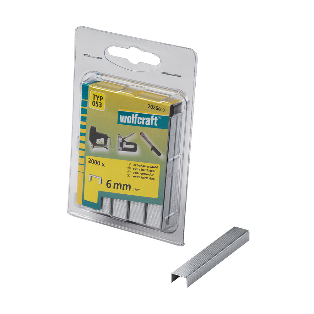 Pack 2000 agrafos largos 6mm. tipo 053 7026000 wolfcraft_0