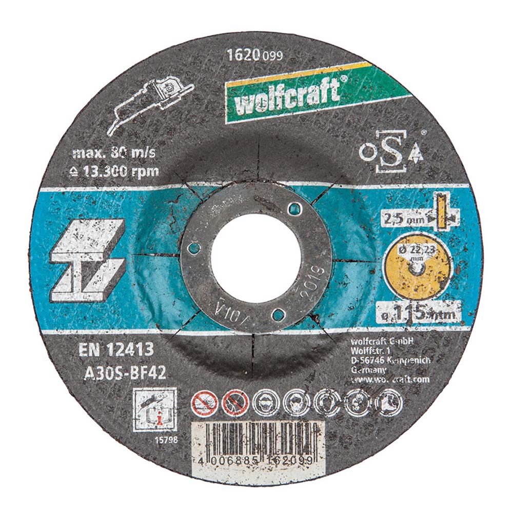 Disco de corte para metal Ã¸115x2,5x22,23mm. 1620099 wolfcraft_0