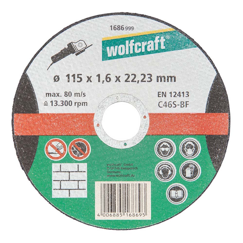 Disco de corte de precisÃ£o para pedra Ã¸115x1,6x22,23mm 1686999 wolfcraft_0