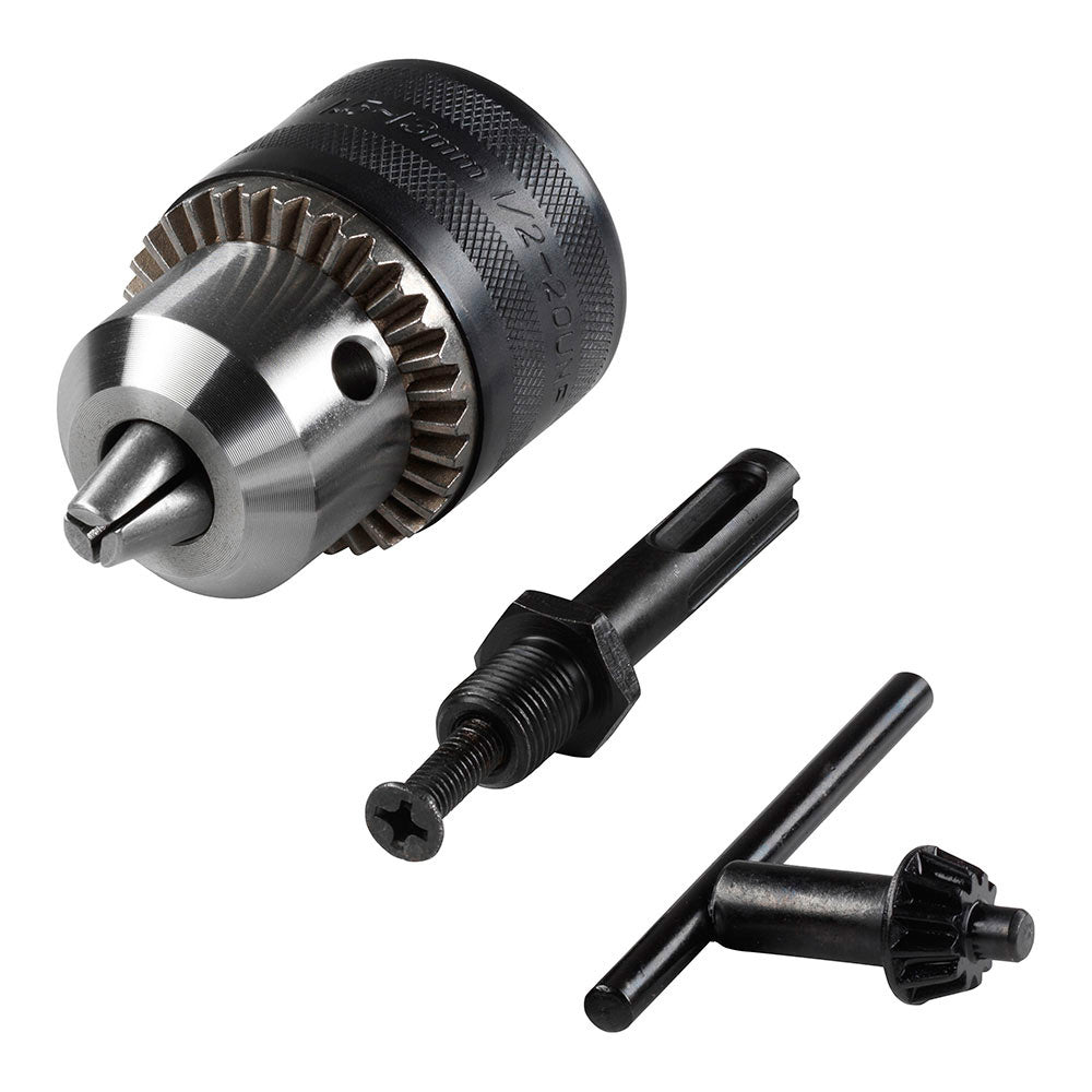 Kit sds-plus: porta-brocas 1,5-13mm, chave porta-brocas s2a e adaptador porta-brocas. 2649000 wolfcraft_0
