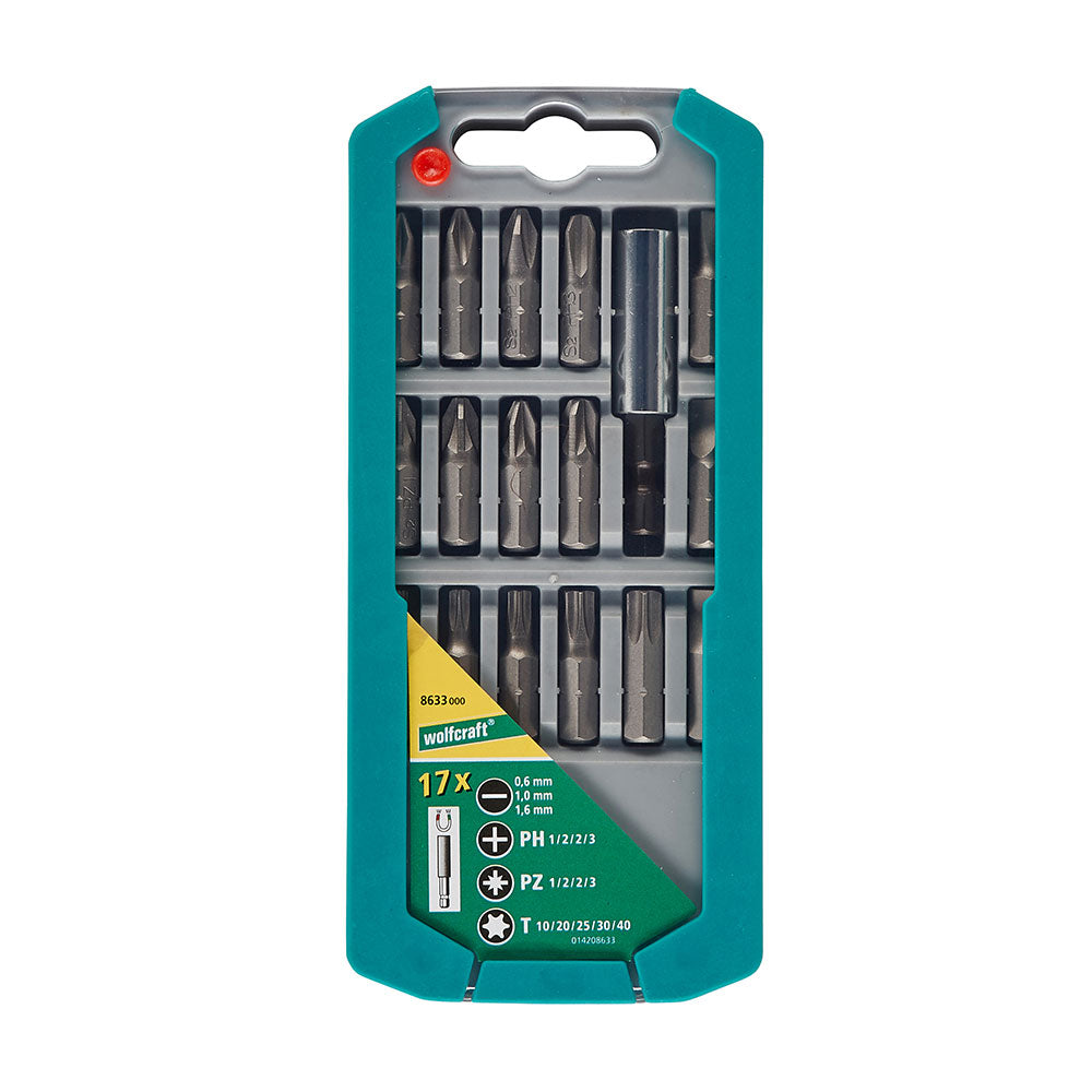 Kit de bits de 17 peÃ§as 8633000 wolfcraft_0