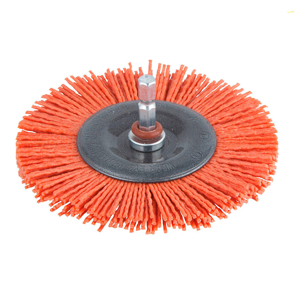 Escova de dsco de nylon, vastago hexagona 1/4" Ã¸100x10mm 1502000 wolfcraft_0