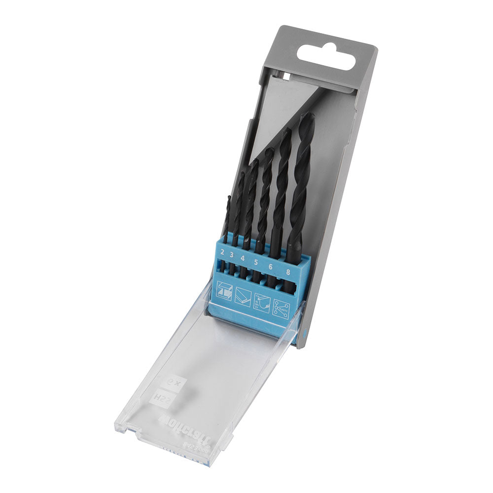 Conjunto de brocas para metal hss fl, 6 peÃ§as, Ã¸2-8mm 8453000 wolfcraft_0