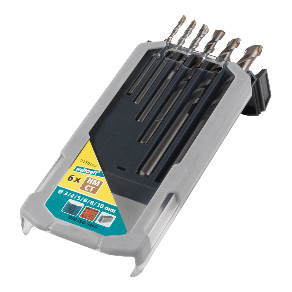 Conjunto de brocas especiais para concreto ct 6 peÃ§as Ã¸3-10 7110000 wolfcraft_0