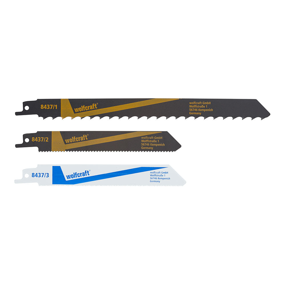 Pack de 3 folhas de serra sabre 8437000 wolfcraft_0