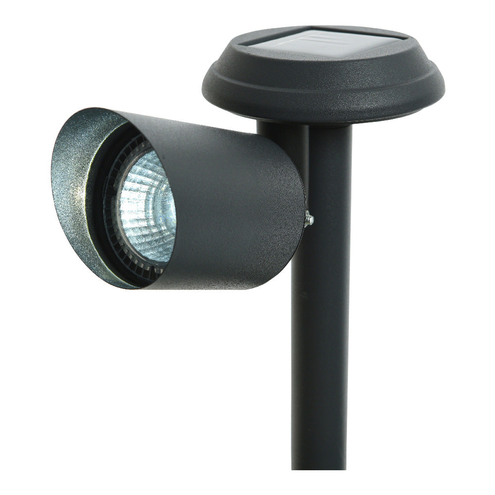 Estaca com foco solar led para jardim 3lm 6400k 45Â° 10x17x25,5cm_0
