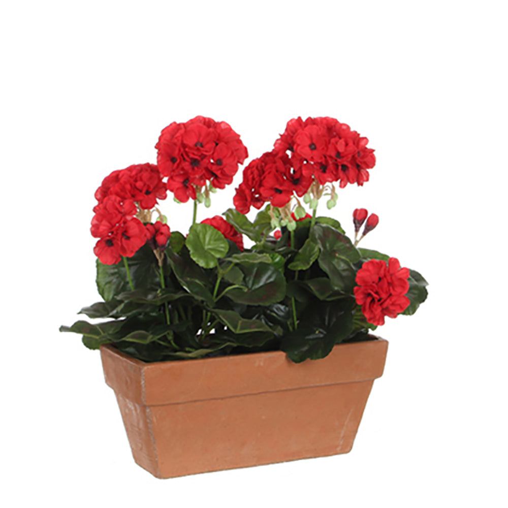 GerÃ¢nio pvc vermelho em vaso para varanda 29x13x40cm_0