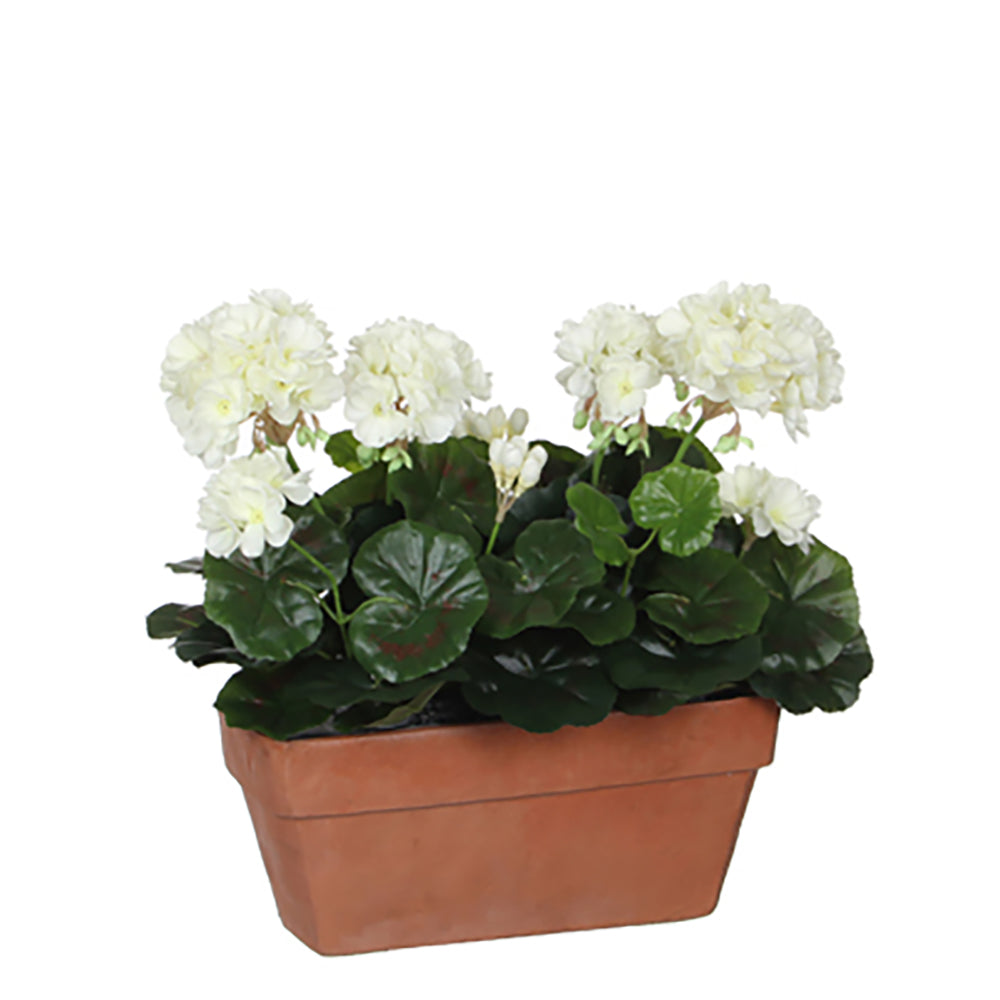 GerÃ¢nio pvc branco em vaso para varanda 29x13x40cm_0