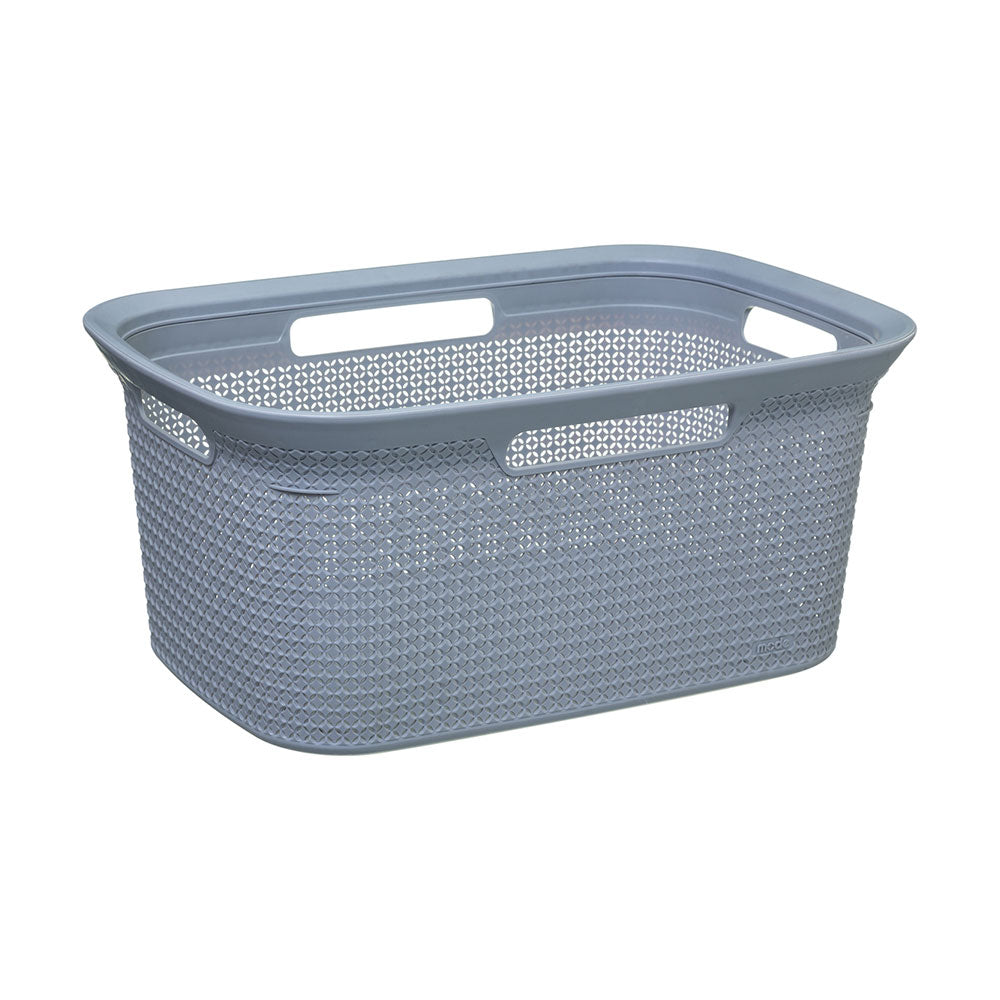 Cesto para roupa cor cinzento 45l 59x41x27,5cm_0