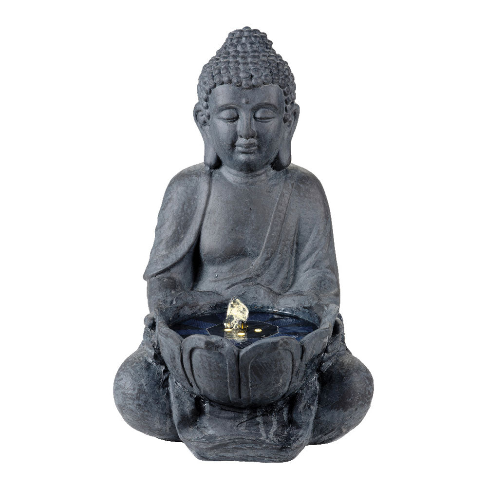 Fonte solar budda. luz quente. 29,5x28x45cm_0