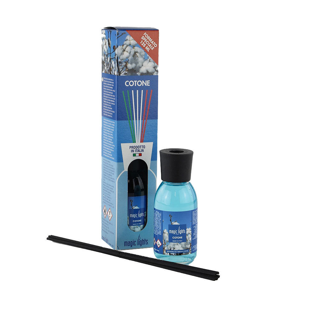 Difusor aroma mikado algodÃ£o 125ml magic lights_0