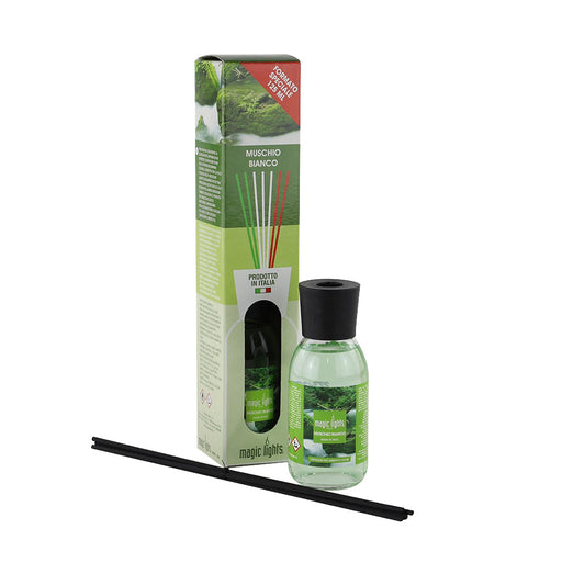Difusor aroma mikado musk blanco 125ml magic lights_0