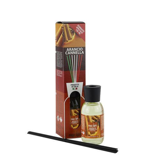 Difusor aroma mikado laranja-canela 125ml magic lights_0
