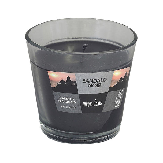 Vela perfumada em copo de vidro sÃ¡ndalo 150g. magic lights_0