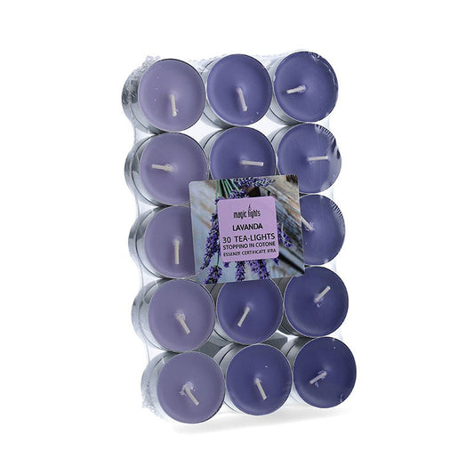 Pacote 30 unid. velas com aroma lavanda 3,7cm magic lights_0