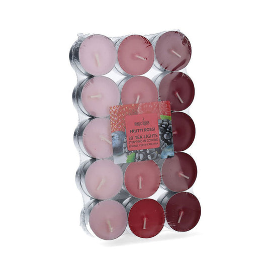Pacote 30 unid. velas com frutas vermelhas 3,7cm magic lights_0