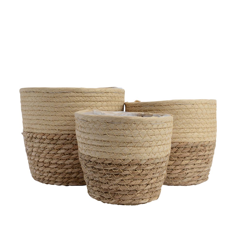 Conjunto de 3 cestos de serapilheira Ã¸20x17cm_0