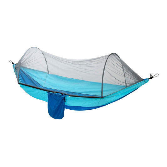 Cama de rede de viagem ao ar livre com rede mosquiteira 140x260cm cores variadas_0