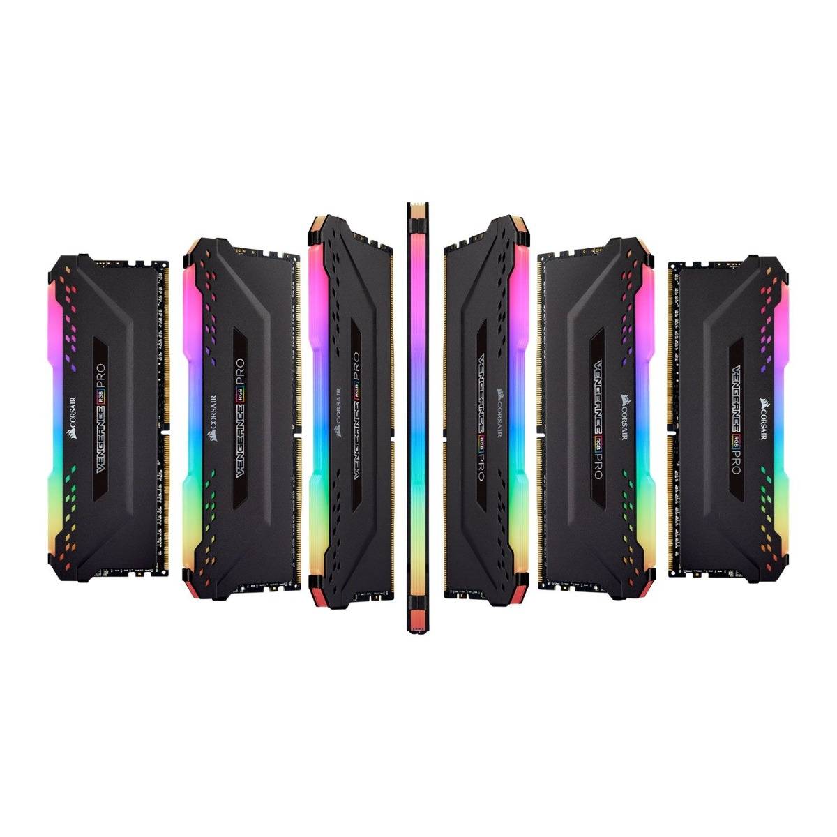 Memória RAM Corsair Vengeance RGB Pro 32GB (2x16GB) DDR4-3200MHz CL16 Preta