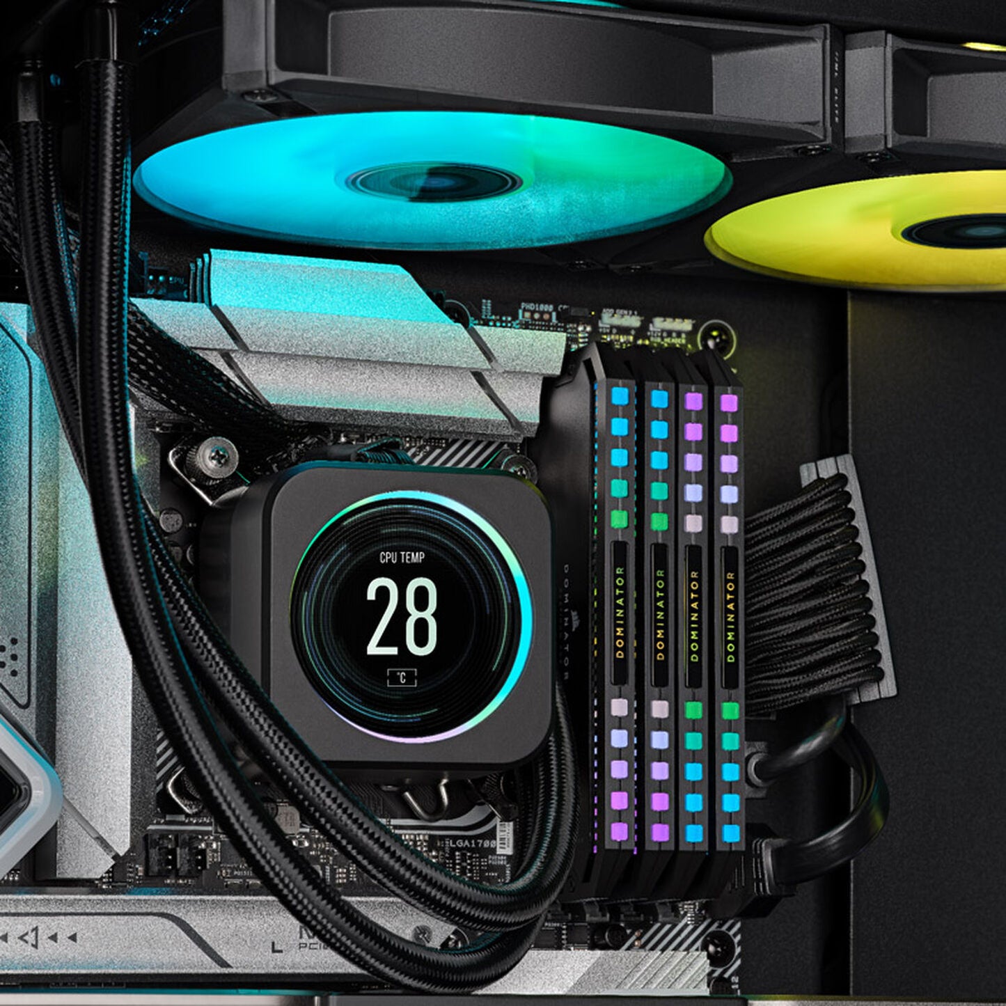 Memória RAM Corsair Dominator Platinum RGB DDR5 6600MHz 64GB (2x32GB) CL32 Pretas