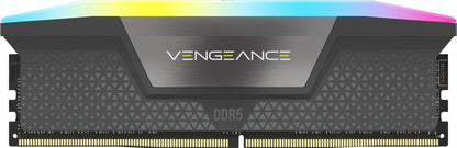 Memória RAM UDIMM Corsair Vengeance RGB 32GB (2x16GB) DDR5-6000MHz (AMD Expo/Intel XMP) CL36 (36-44-44-96) 1.35V Preta