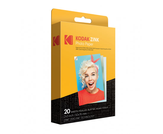 Papel Fotográfico Kodak Zink 2x3” Pack 20