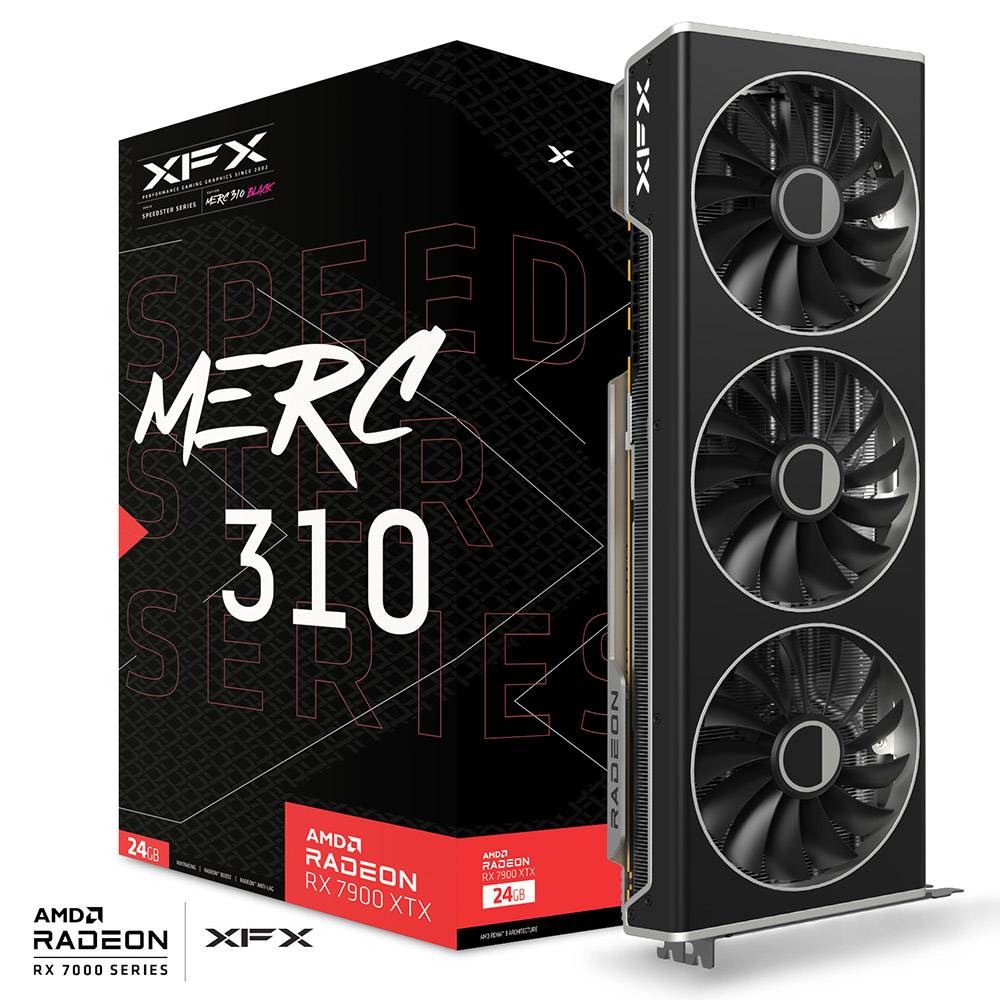 Placa Gráfica XFX AMD Radeon 7900 XTX "RDNA 3" Speedster MERC 310 Black Gaming 24GB GDDR6