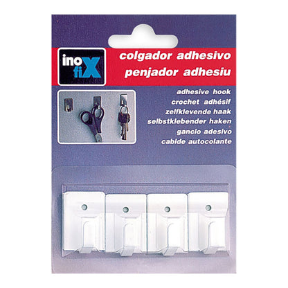 Gancho Cabide Adesivo Inofix Branco 2019-2-001 (BLISTER 4 unid.)