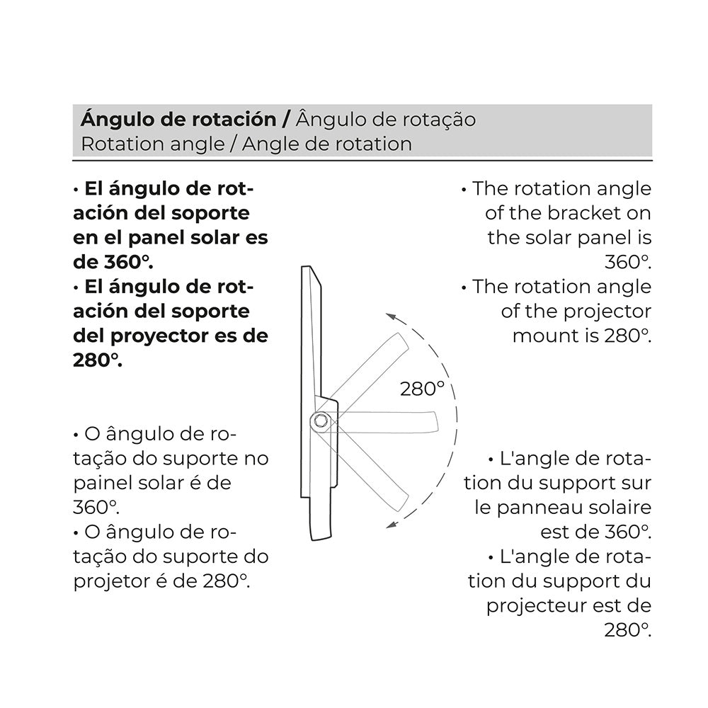 Foco Projetor LED Solar EDM 200W 1500Lm 6500K
