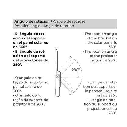 Foco Projetor LED Solar EDM 200W 1500Lm 6500K