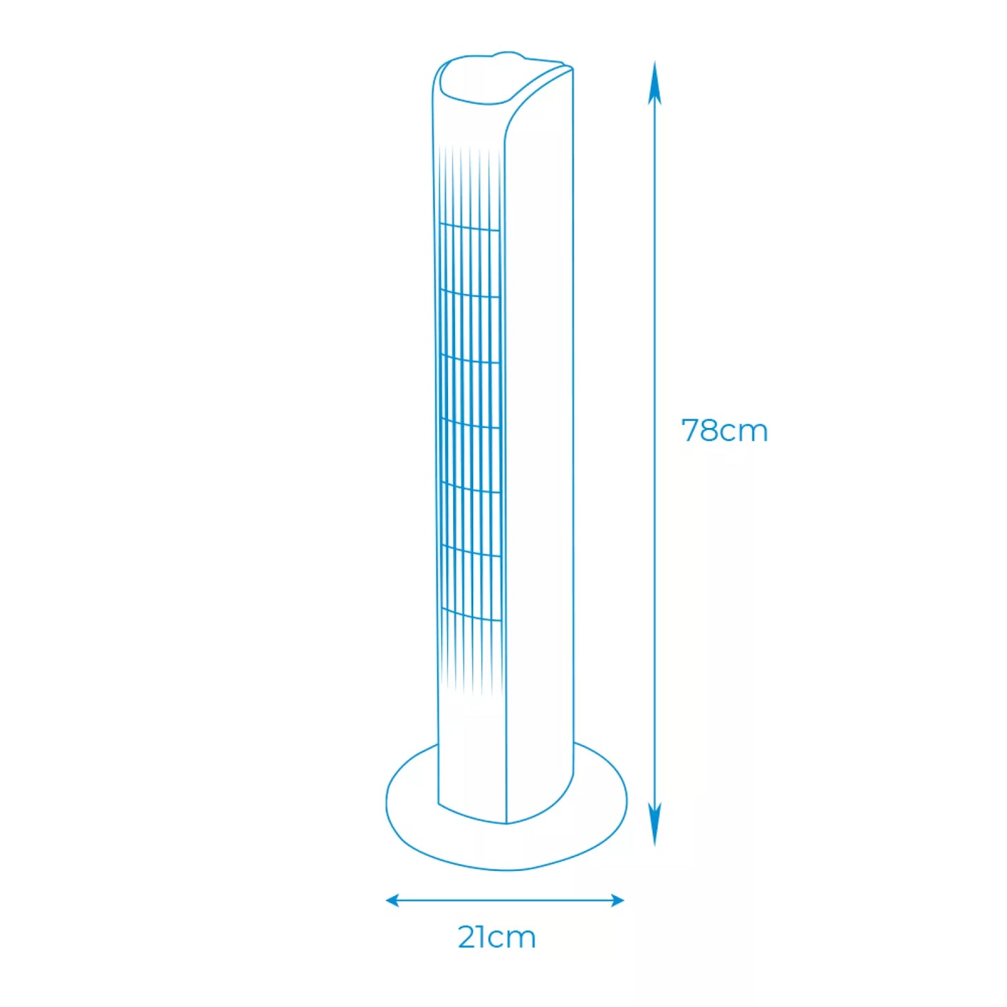 Ventoinha de Torre EDM 45W 78cm Branca