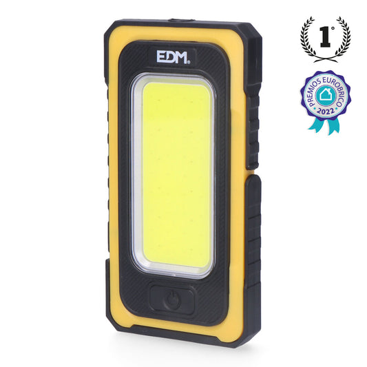 Lanterna LED Solar Recarregável EDM COB 10W 750lm com Gancho e Íman 36126