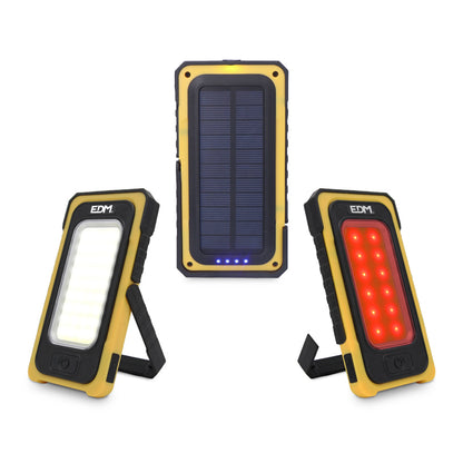 Lanterna LED Solar Recarregável EDM COB 10W 750lm com Gancho e Íman 36126