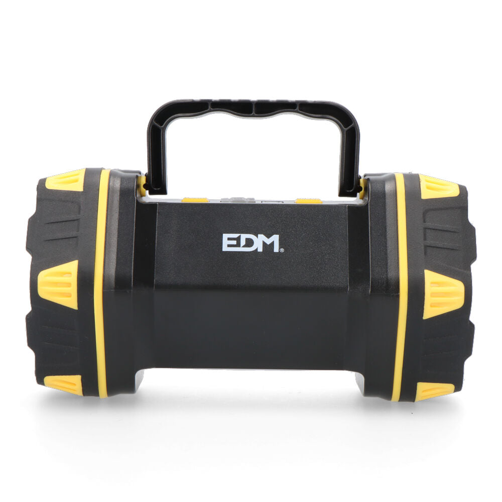Lanterna LED Recarregável EDM c/ 3 Pontos de Luz Preta 36144