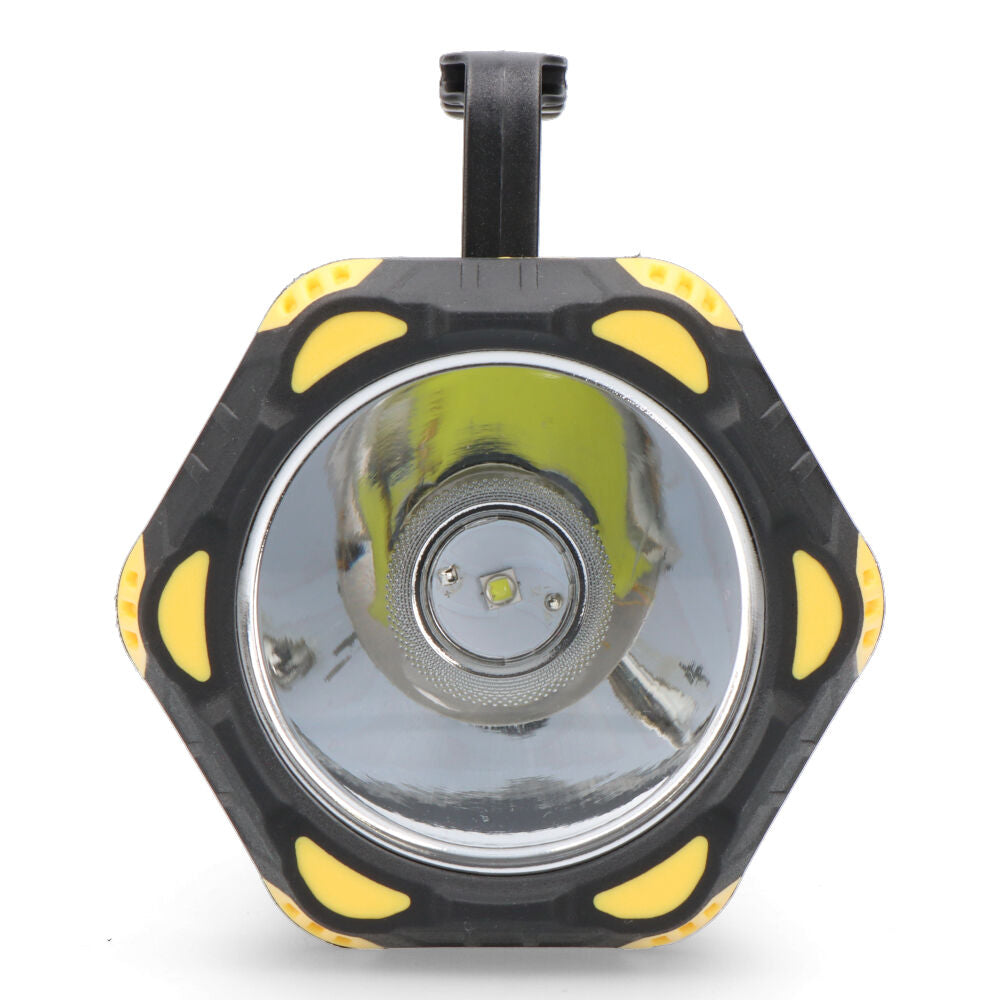 Lanterna LED Recarregável EDM c/ 3 Pontos de Luz Preta 36144