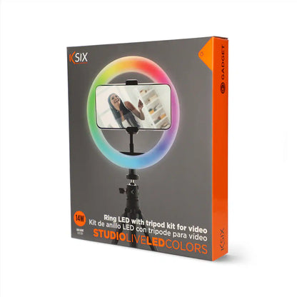 Tripé Kit Studio Live Colors Aro de Luz com Tripé para Smartphone