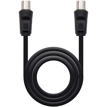 Cabo Coaxial TV Macho para Fêmea 9.5mm Preto1.8m Nanocable