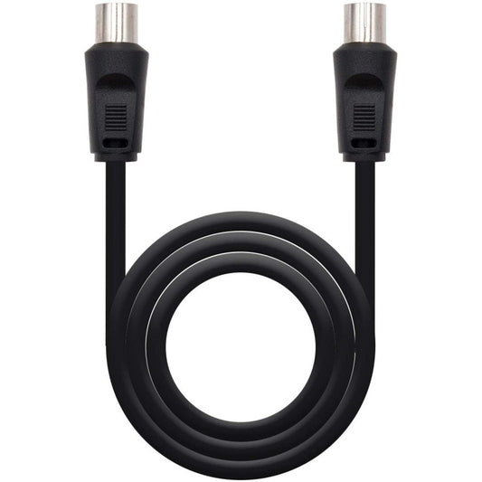 Cabo Coaxial TV Macho para Fêmea 9.5mm Preto1.8m Nanocable