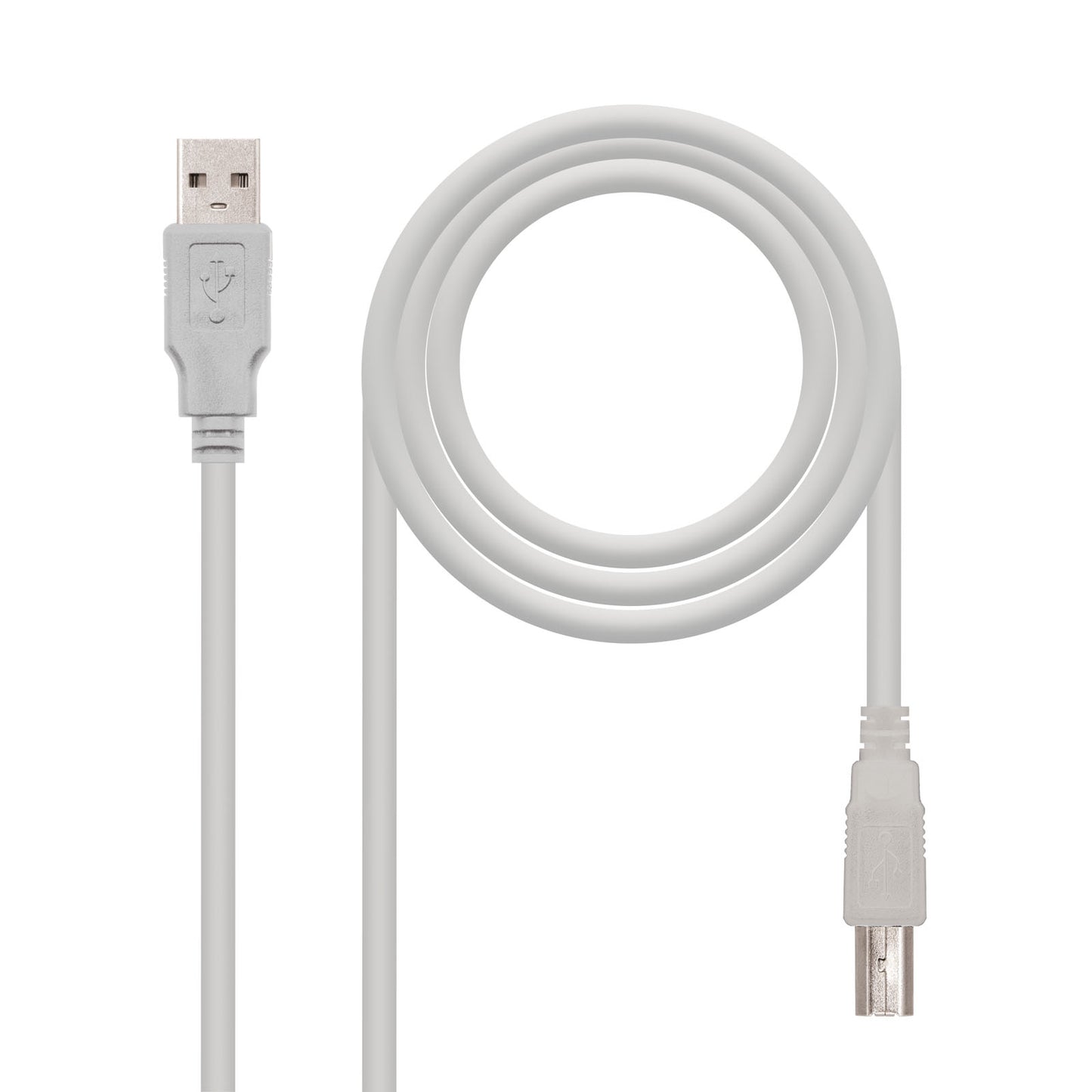 Cabo USB-A Macho para USB-B Macho 2.0 1.8m Nanocable 10.01.0103 Beige
