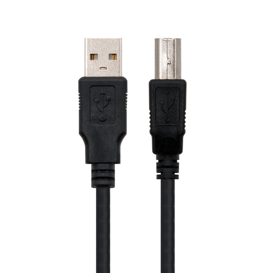 Cabo USB-A Macho para USB-B Macho 2.0 1.8m Nanocable 10.01.0103-BK Preto