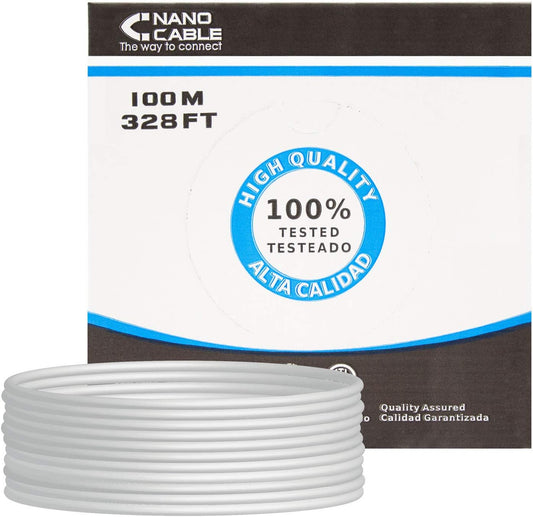 Cabo de Rede RJ45 / 100m / Bobina / Cat5e / U/UTP (UTP) / Cinzento