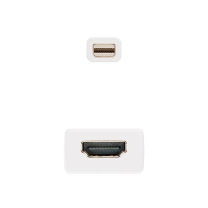 Adaptador Mini DisplayPort Macho para HDMI Fêmea 15cm Nanocable 10.16.0602-W