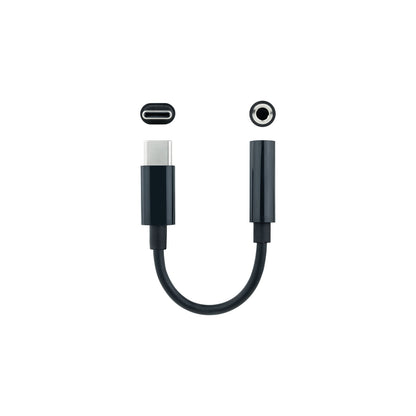 Adaptador Conversor USB-C Macho para Jack 3.5mm Fêmea / Nanocable / 10.24.1205 / Preto