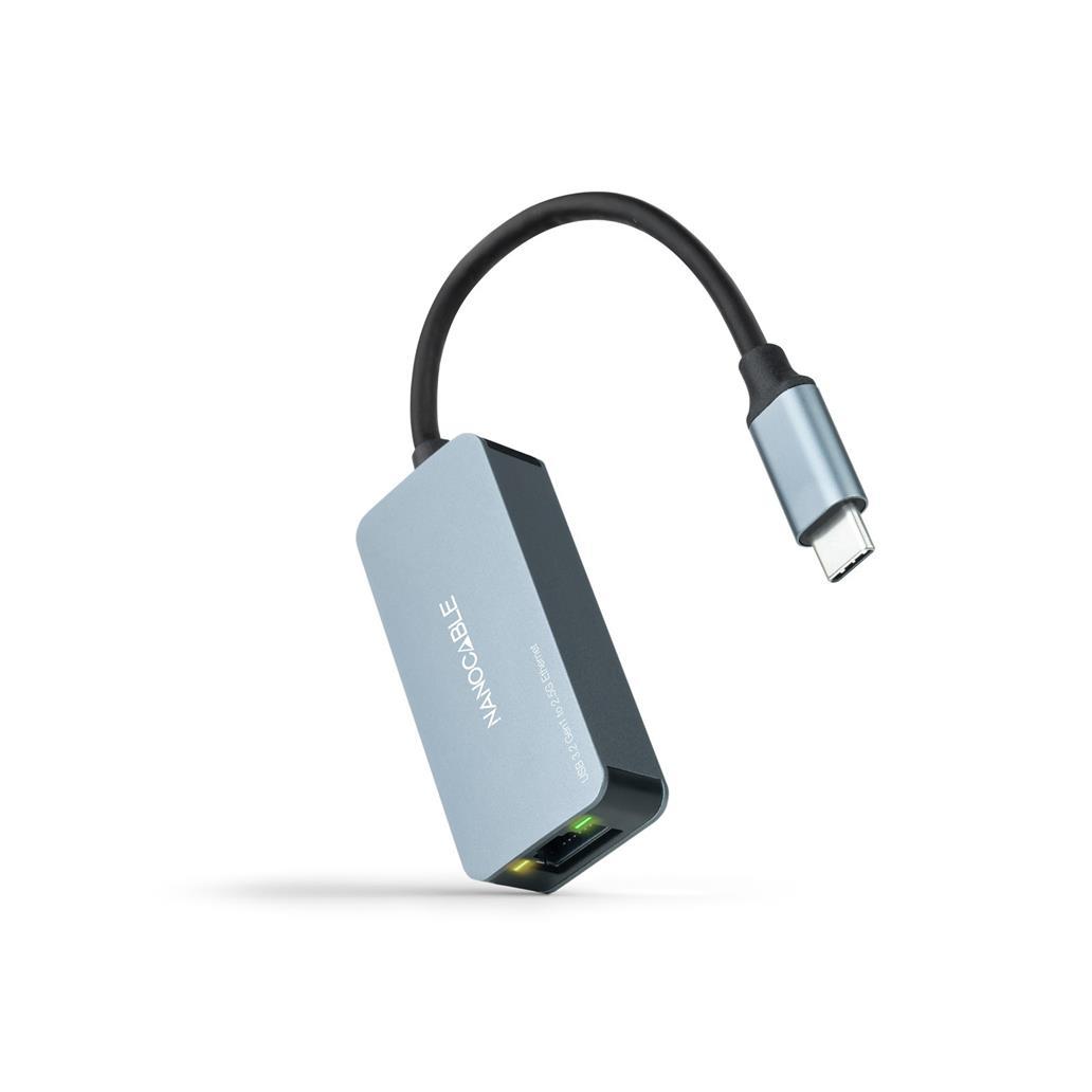 Adaptador de Rede RJ45 Nanocable 10.03.0410 USB Tipo-C Macho - RJ45 Fêmea