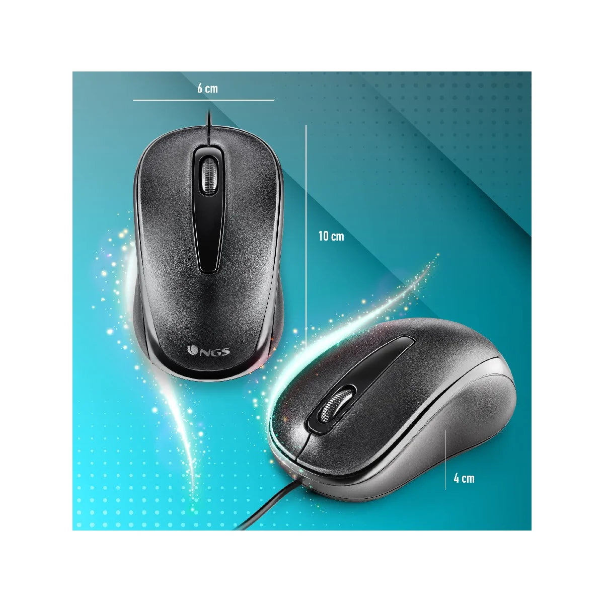 Rato NGS Easy Delta 1200 DPI Preto