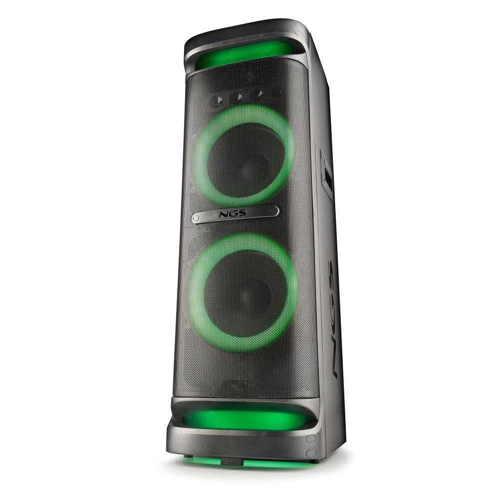 Coluna Portátil NGS 4000W Duplo 10" Woofer USB/BT(TWS) Aux in Preta